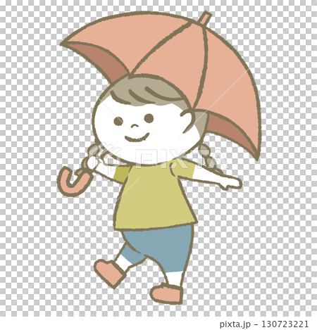 打著陽傘的孩子 130723221