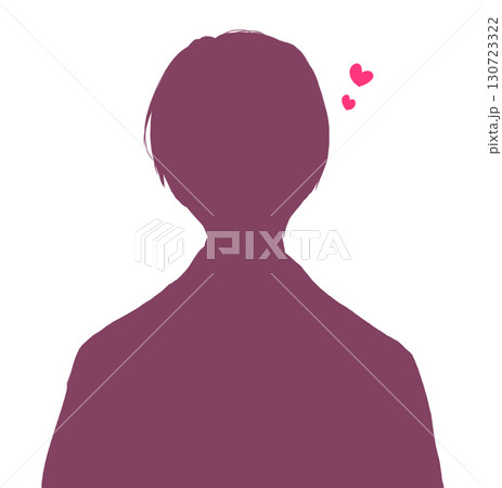 和服を着た男性　恋愛　影絵 130723322