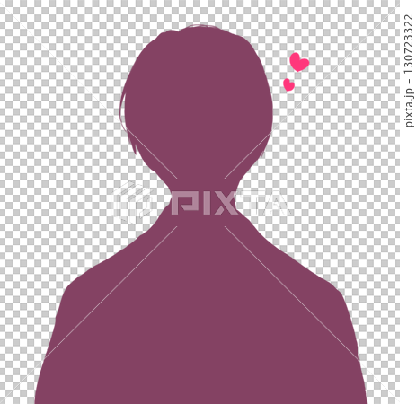 和服を着た男性　恋愛　影絵 130723322