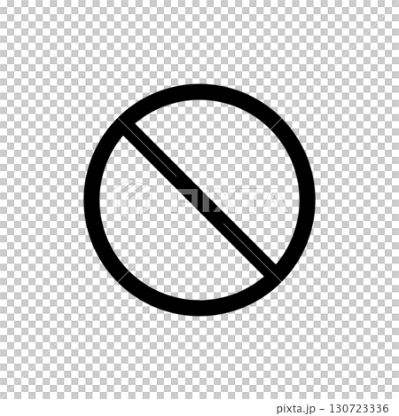 禁止標記圖示 - 簡單的象形圖（黑色），表示禁止進入或使用 130723336