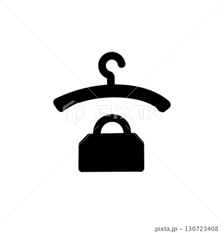 クロークアイコン・手荷物預かりを示すシンプルピクトグラム（黒色） 130723408