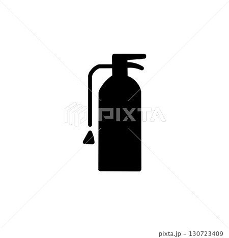 消火器アイコン・防災や安全を示すシンプルピクトグラム(黒色) 消火器アイコン・防災や安全を示すシンプルピクトグラム(黒色) 130723409