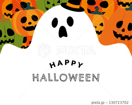 ハロウィンのゴーストフレーム ハロウィンのゴーストフレーム 130723702