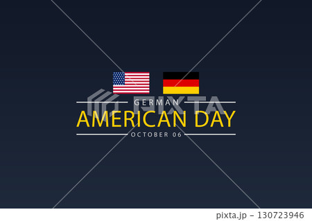 German American Day Celebration Banner with Flags and Typography 130723946