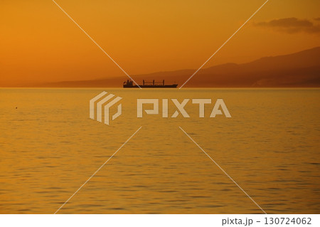 荒尾市　有明海　海岸　元旦の夕暮れ、 130724062