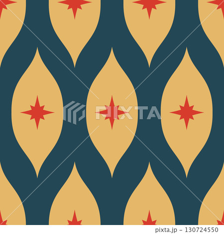 Retro Star Ornament Mustard Blue 130724550