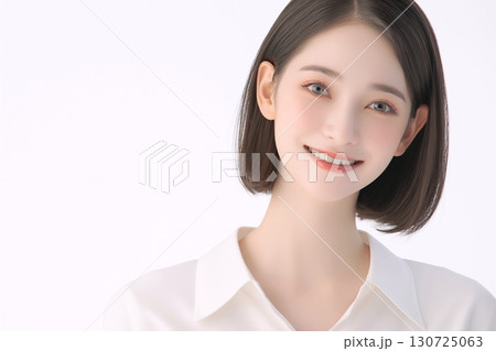 清潔感のある美しい女性・笑顔・スキンケア・エステ「AI生成画像」 130725063