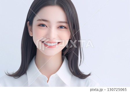 清潔感のある美しい女性・笑顔・スキンケア・エステ「AI生成画像」 130725065