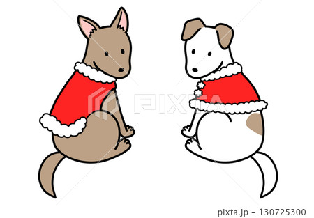 クリスマスコスチュームの犬・保護犬・雑種犬 130725300