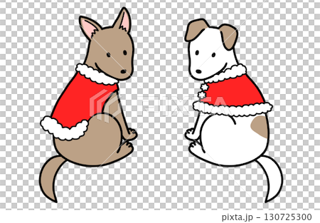 クリスマスコスチュームの犬・保護犬・雑種犬 130725300