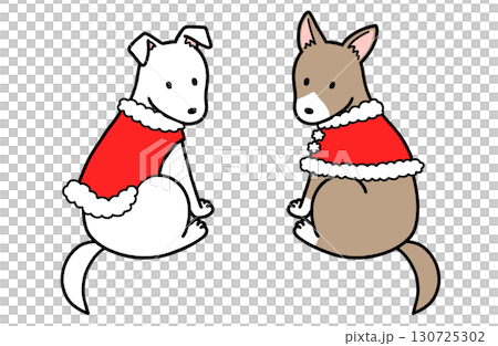 クリスマスコスチュームの犬・保護犬・雑種犬 130725302