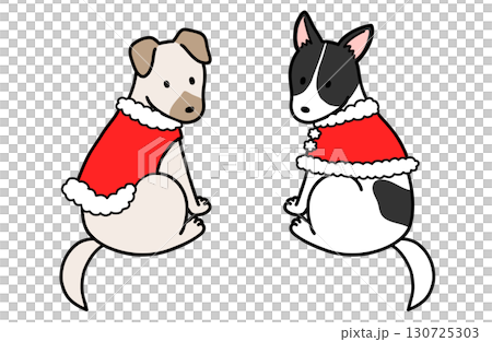 穿著聖誕服裝的狗、救援犬和混種狗 130725303
