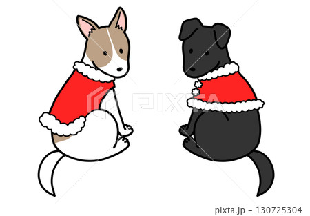 クリスマスコスチュームの犬・保護犬・雑種犬 130725304