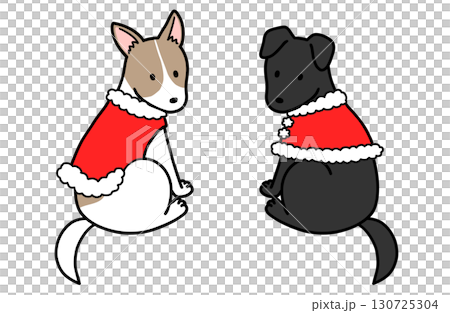 クリスマスコスチュームの犬・保護犬・雑種犬 130725304