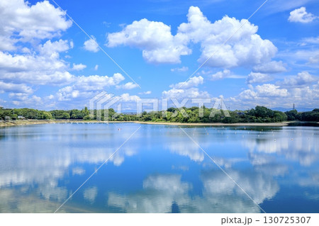 みよし市、三好池の風景 130725307