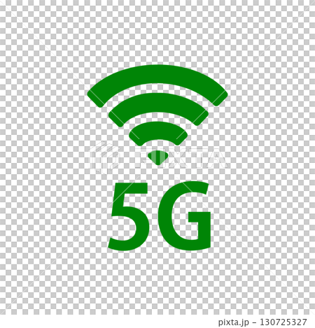 Wi-Fi radio wave and "5G" letter icon Wi-Fi radio wave and "5G" letter icon 130725327