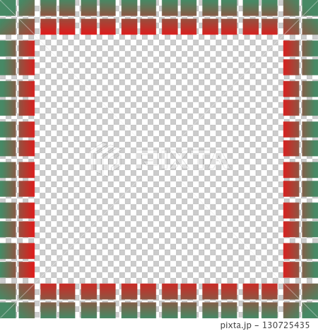 紅色和綠色 4 塊瓷磚聖誕框架，漸變 130725435