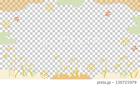 動画配信の背景47　稲穂と赤蜻蛉柄 130725979