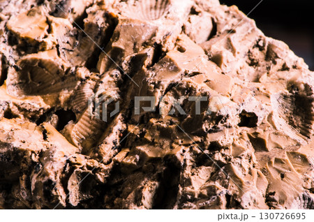 Rough surface of the stone with light inclusions 130726695