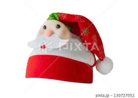 Red Christmas Santa Claus hat isolated on white background 130727052