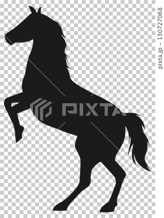 立っている馬のシルエット 立っている馬のシルエット 130727068