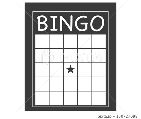 Bingo card blank lotto template, board game background grid, Vintage empty game ticke for numbers. Layout, Lottery ticket, lotto game template, bingo cards symbol outline silhouette isolated on white Bingo card blank lotto template, board game background grid, Vintage empty game ticke for numbers. Layout, Lottery ticket, lotto game template, bingo cards symbol outline silhouette isolated on white 130727098