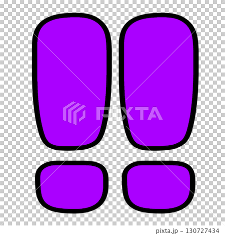 洋紅色感嘆號插圖|生動而令人印象深刻的感嘆號圖標 130727434