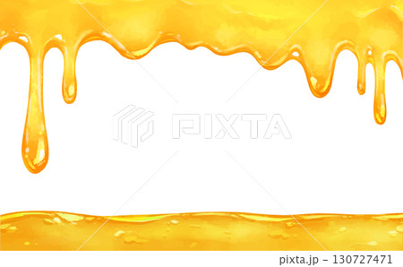 水彩風の垂れるはちみつフレーム 130727471