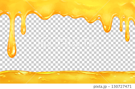 水彩風の垂れるはちみつフレーム 130727471