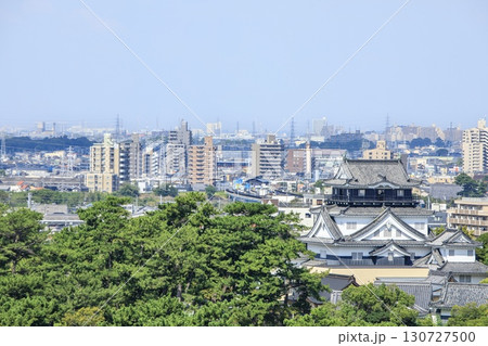 岡崎市、岡崎城と街並み 岡崎市、岡崎城と街並み 130727500