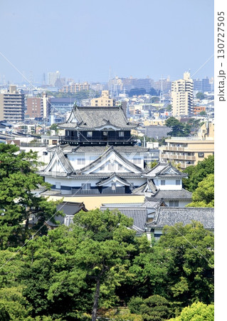 岡崎市、岡崎城と街並み 130727505