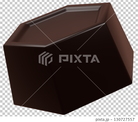 3D素材チョコレート_六角形 130727557