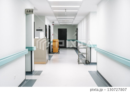 Hospital Corridor light interior background 130727807