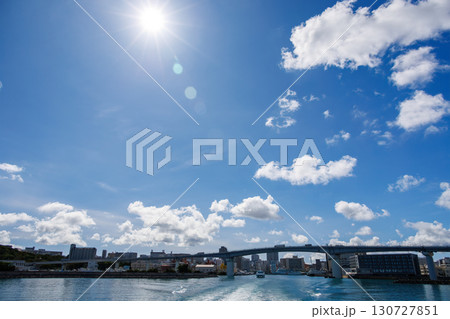 出港した船から見る那覇泊港の風景。泊大橋やとまりんが見える。沖縄県那覇市那覇泊港-2025/6/26 出港した船から見る那覇泊港の風景。泊大橋やとまりんが見える。沖縄県那覇市那覇泊港-2025/6/26 130727851