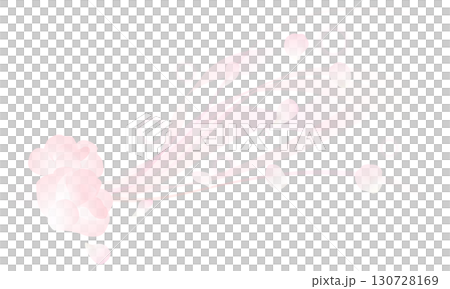 花の香りと花弁が淡いピンク色の風に乗って広がっているイラスト 花の香りと花弁が淡いピンク色の風に乗って広がっているイラスト 130728169