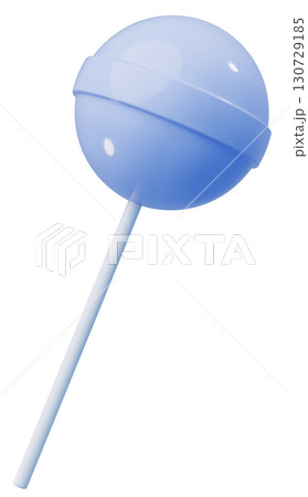 3D素材_ペロペロキャンディー_水色 130729185