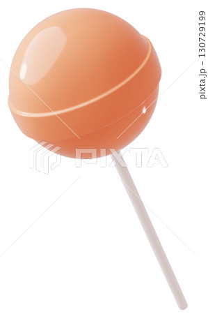 3D素材_ペロペロキャンディー_オレンジ 130729199