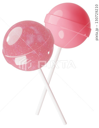 3D素材_ペロペロキャンディー_ピンク 130729210
