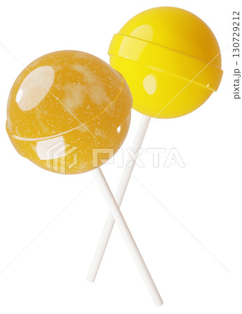 3D素材_ペロペロキャンディー_オレンジ 3D素材_ペロペロキャンディー_オレンジ 130729212