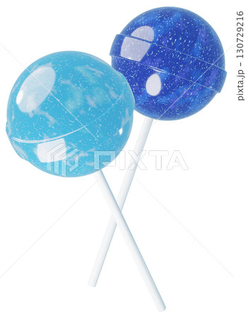 3D素材_ペロペロキャンディー_青 130729216