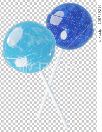 3D素材_ペロペロキャンディー_青 130729216