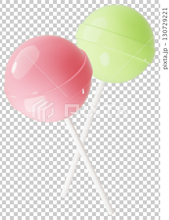 3D素材_ペロペロキャンディー_ピンク 130729221