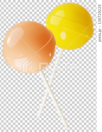 3D材質_棒棒糖_橘色 130729228