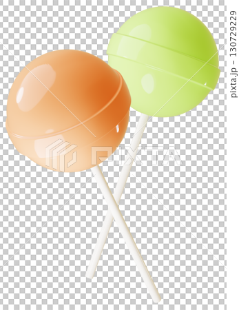 3D material_lollipop_orange 130729229