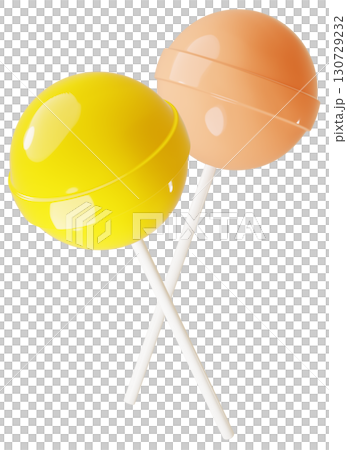 3D material_lollipop_yellow 130729232