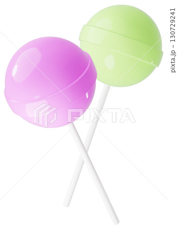 3D素材_ペロペロキャンディー_紫 130729241