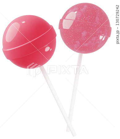 3D素材_ペロペロキャンディー_ピンク 130729242