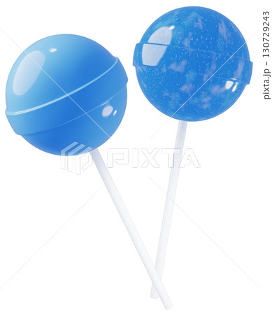 3D素材_ペロペロキャンディー_水色 130729243