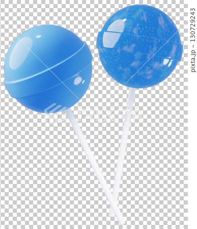 3D素材_ペロペロキャンディー_水色 130729243