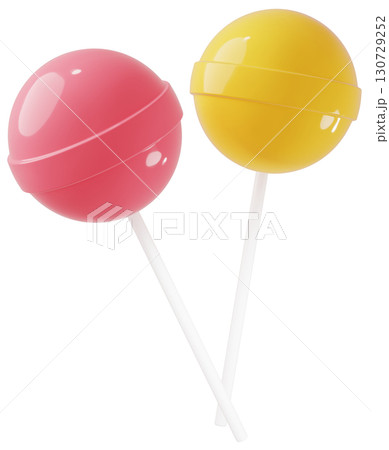 3D素材_ペロペロキャンディー_ピンク 3D素材_ペロペロキャンディー_ピンク 130729252